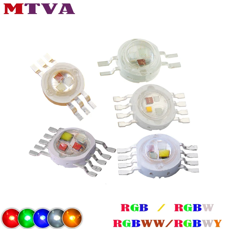 Светодиодный чип высокой мощности RGB / RGBW 3W10W20W30W50W100W красный зеленый синий белый