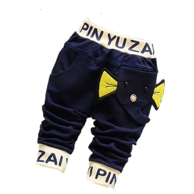 Детская одежда Сезон весна осень Повседневные брюки Модные штаны с карманами и