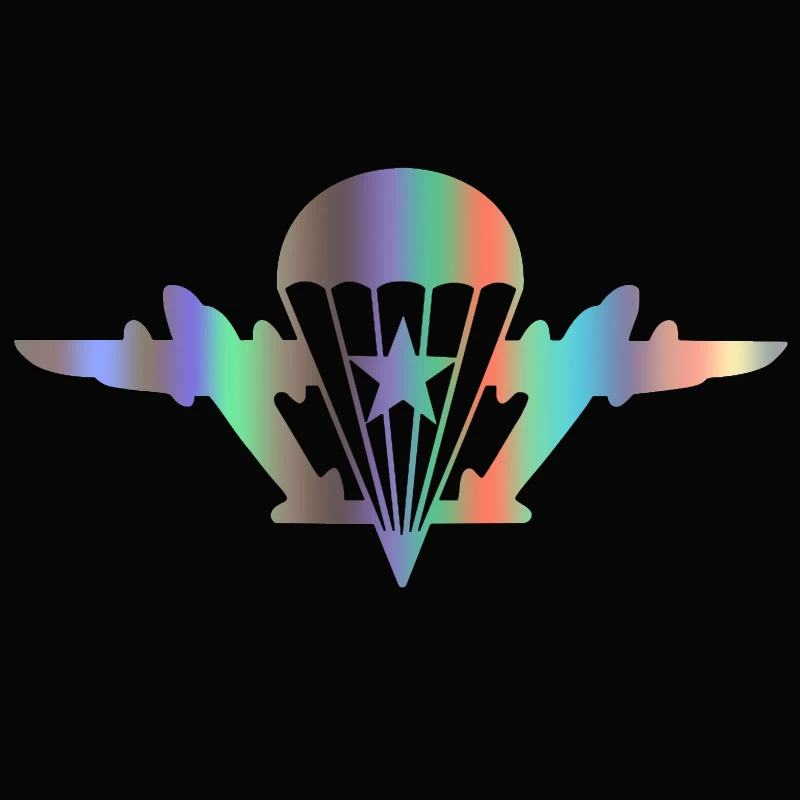 

Personality Creative Design Airborne with A Star Without A Paratrooper Funny Car Sticker Decal Vinyl Kk Occlusion Scratch