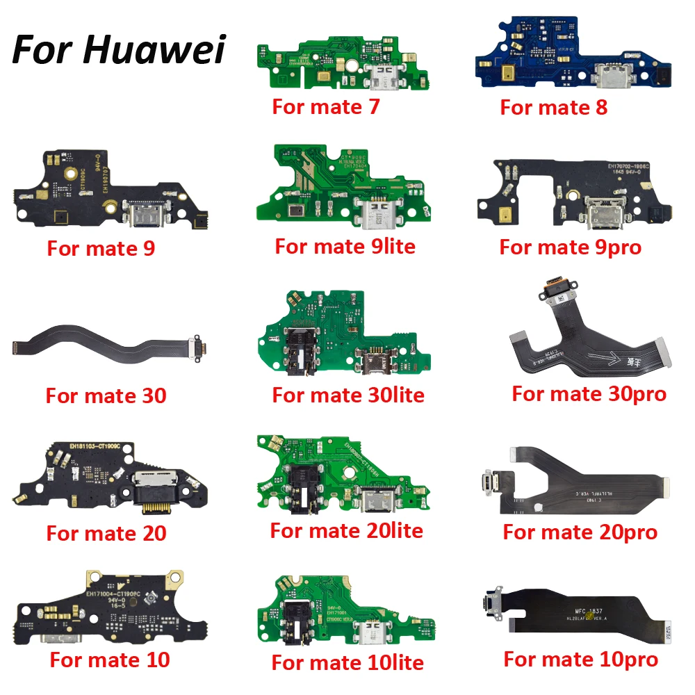 1 шт. для Huawei Mate 7 8 9 10 20 30 lite usb порт зарядки док станция гибкий кабель запасная