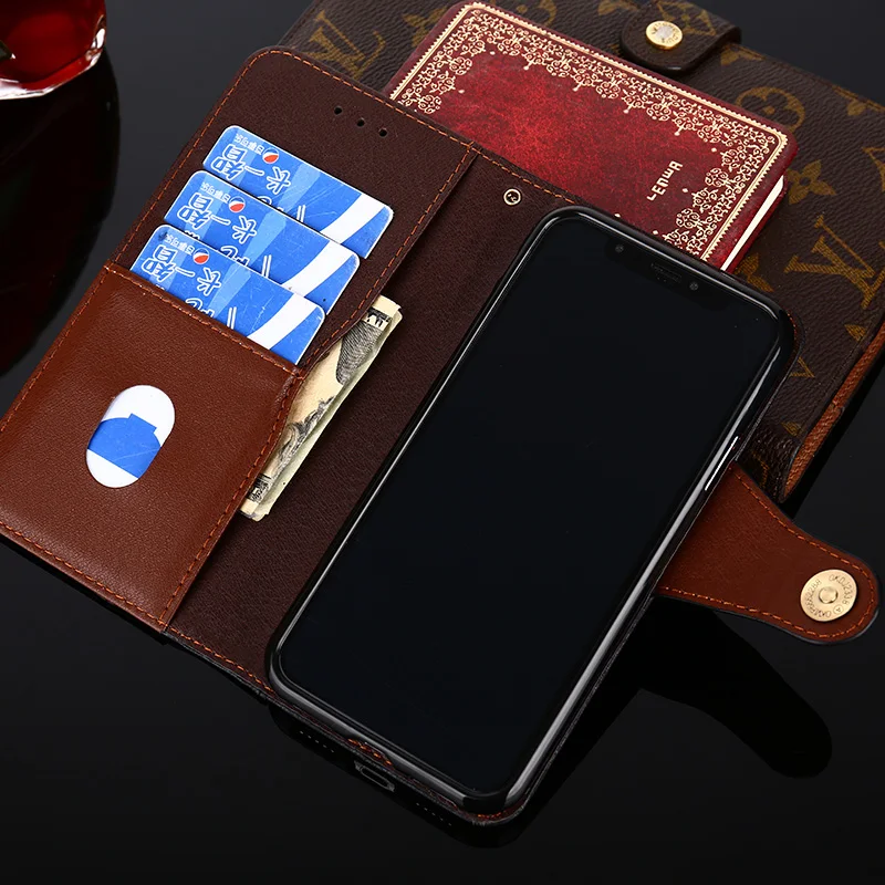 Кожаный чехол-книжка с заклепками для OPPO R15 R17 PRO RX17 A37 A3 A5 A7 2018 A9 2020 отделение карт