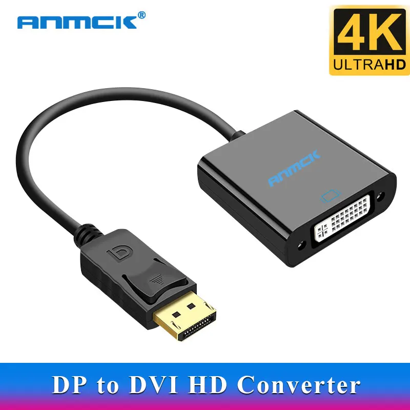 

Anmck конвертер DP к DVI адаптер DP кабель штекер к штекеру DVI адаптер цифровой конвертер для ПК HDTV монитора проектора 1080P