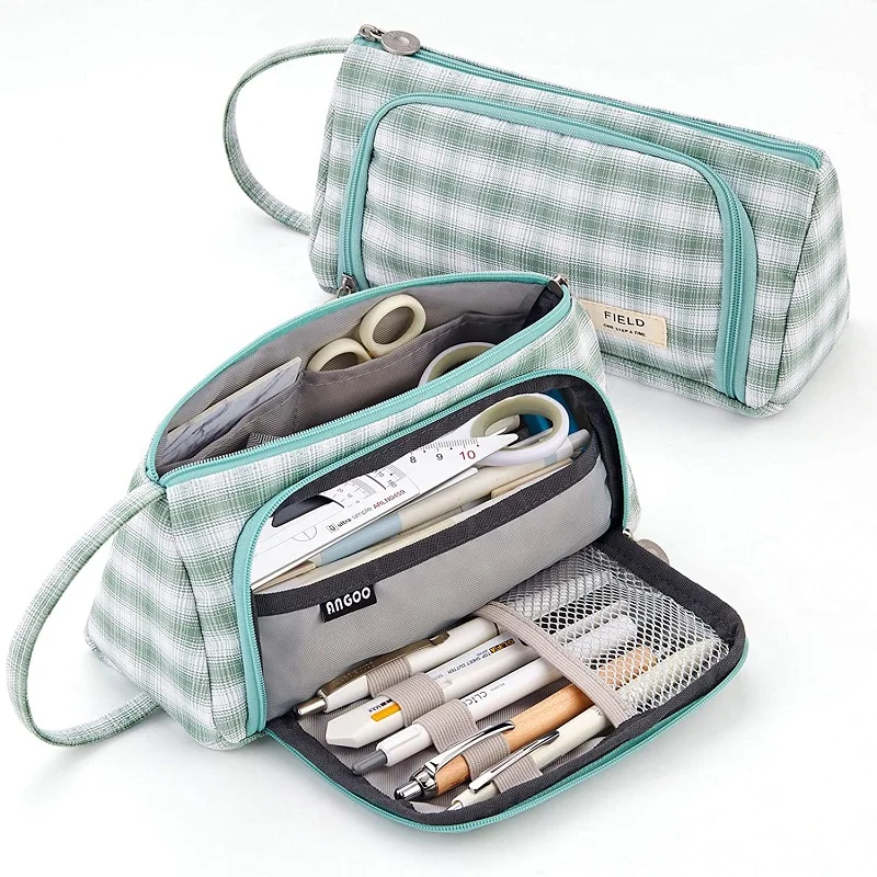 Новинка 2024 сумка для карандашей прочная холщовая ручка искусственная Корейская