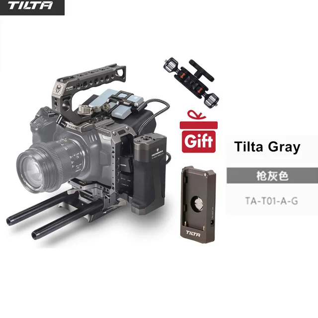 Tilta grey Tilta TA-T01-A-G чехол для камеры с верхней ручкой и боковой ручкой F970 Батарейная пластина с частичным солнцезащитным козырьком для BMPCC 4 K/6 K аксессуары для камеры - Цвет: Tilta grey
