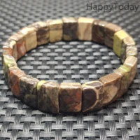 natural flowers agate rectangle bracelet natural stone bangle jewelry for woman for gift wholesale