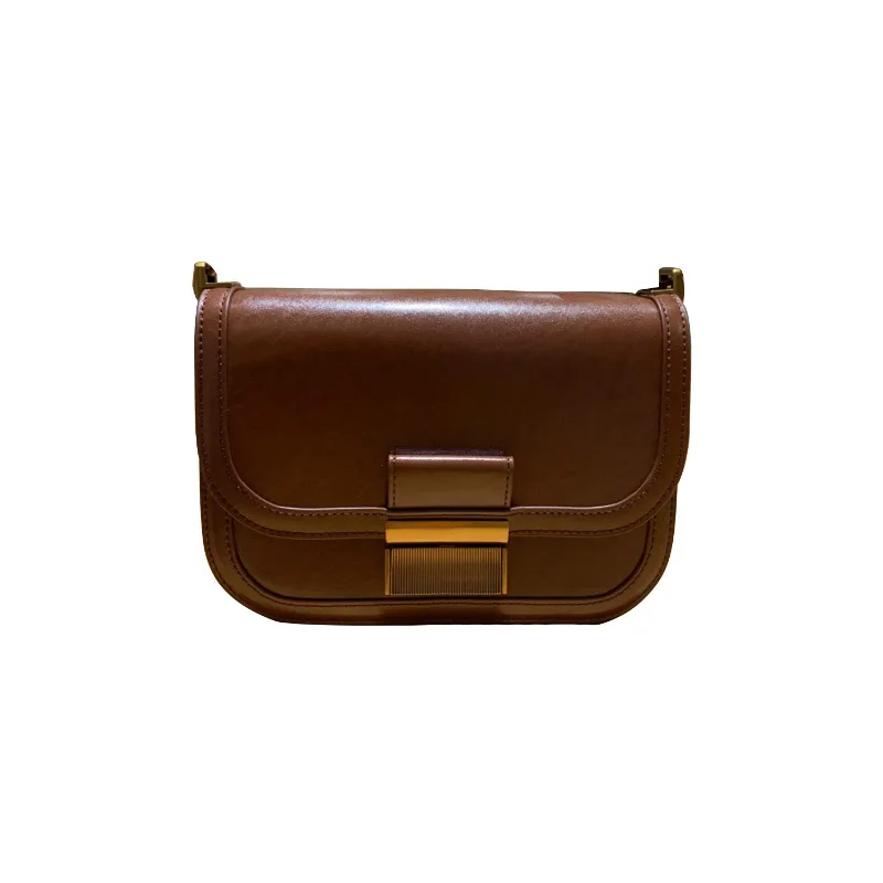 

Bag female 2021 new retro flip cowhide tofu bag small square bag armpit shoulder slung organ bag leather