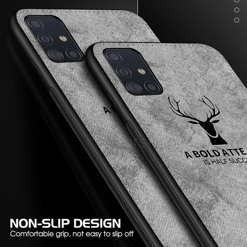 Тканевый чехол с изображением оленя в стиле ретро для Samsung Galaxy A42 A52 A72 A12 M31 M31S M51 M21