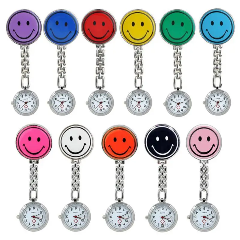 Новинка медсестринские часы из нержавеющей стали цветная карманная брошь туника