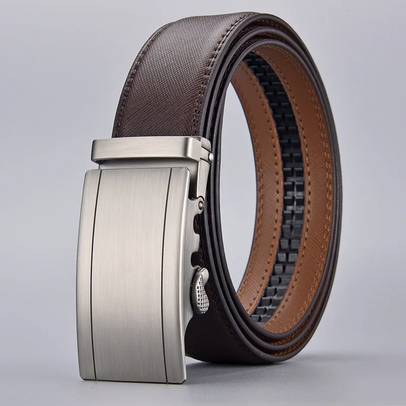 

New Men's Genuine Leather Belt high quality Three-dimensional Alloy button men and women Casual Busines brand Cowhide