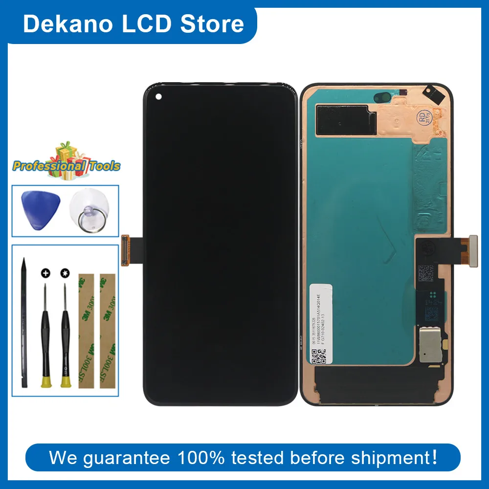 Pantalla LCD AMOLED de 6,0 pulgadas para Google Pixel 5 GD1YQ GTT9Q, sin marco, montaje de digitalizador con pantalla t&aacute;ctil, herramientas de repuesto-0