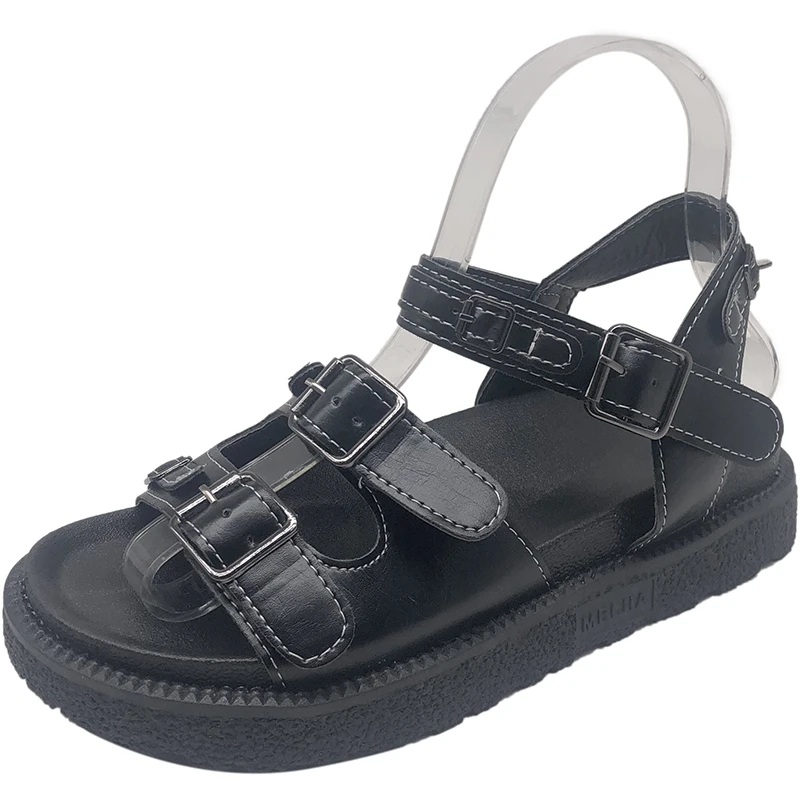 

Beige Heeled Sandals Low-Heeled Shoes With Strap 2021 Women's All-Match Black Low-heeled Gladiator New Comfort Fashion Clear Ret
