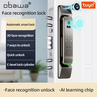 obawa face recognition door lock wifi tuya app remote unlock fingerprint smart electric digital lock security safe smart home