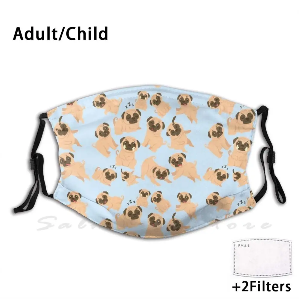 Маска забавная с милым рисунком мопса маска для маски лица Мопсов собак |