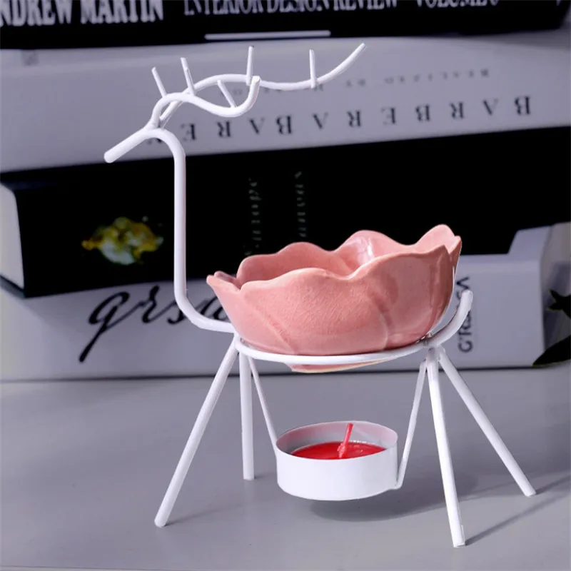 Подсвечник с оленем из нержавеющей стали ароматическая лампа для эфирных масел