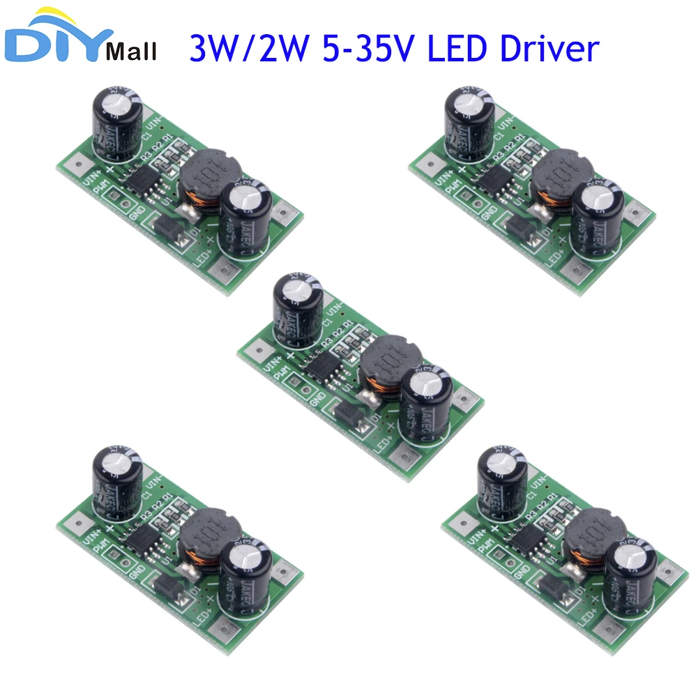 

5PCS 3W/2W 5-35V LED Driver 700mA PWM Dimming DC to DC DC-DC Step-down Constant Current Module