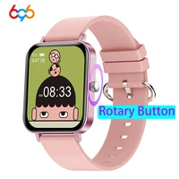 1 69 inches rotation button smart watch smartwatch heart rate cf82 sports bracelet wristbands band for android huawei xiaomi ios