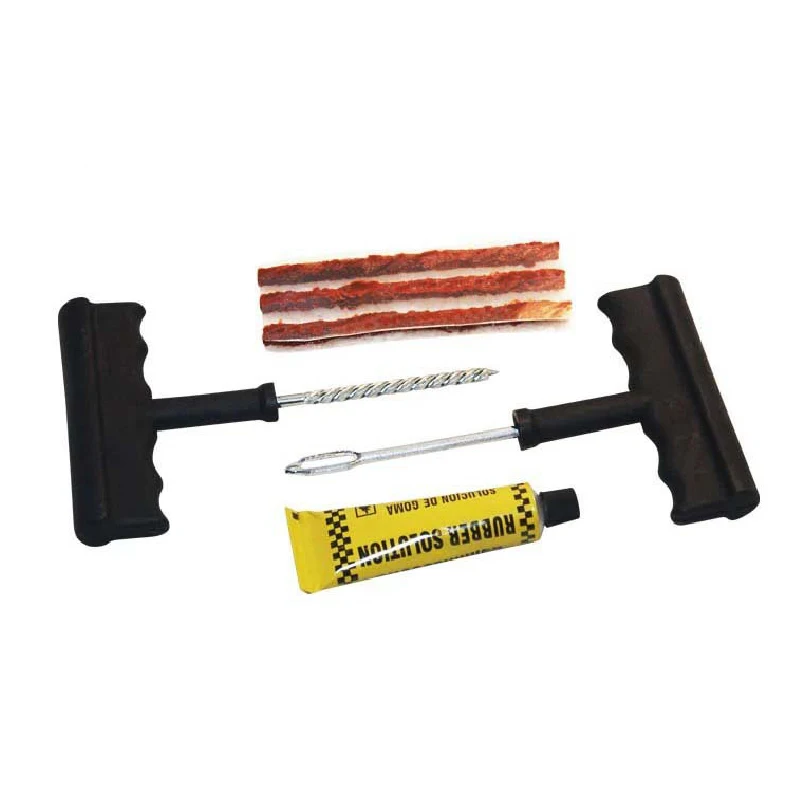 

6Pcs Tubeless Car Tire Repair Kit Studding Tool Set Auto Bicycle Motorcycle Tubeless Tire Tyre Puncture Plug Garage Tools