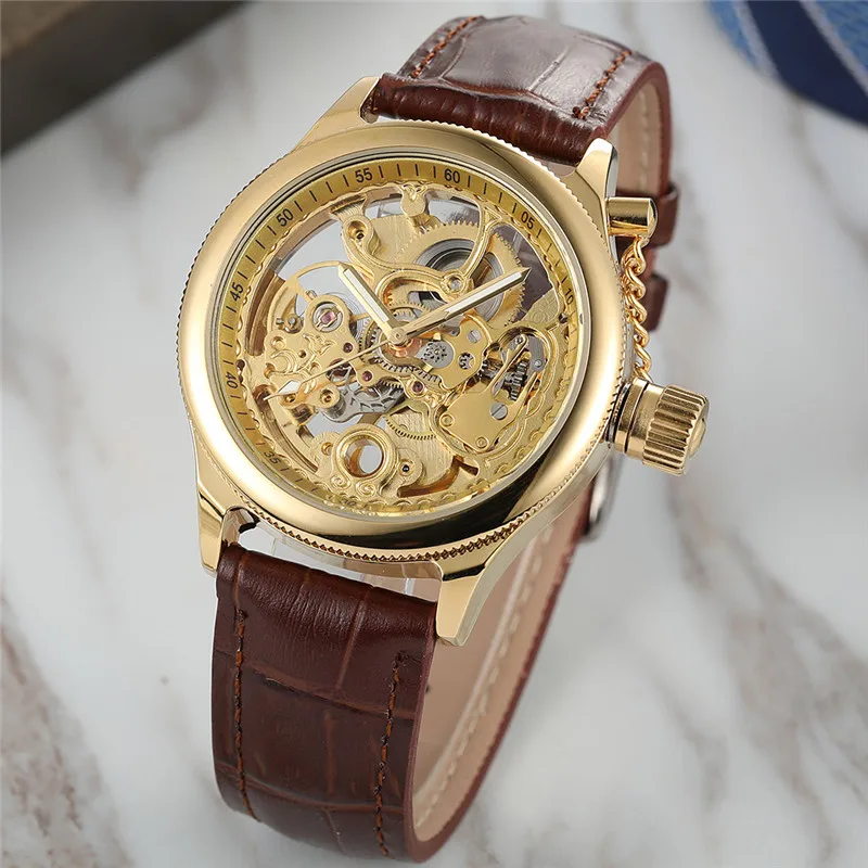 FORSINING автоматические механические мужские наручные часы военные спортивные