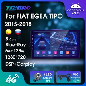 2 din blu ray ips screen android10 0 car radio for fiat egea tipo 2015 2018 gps navigation car stereo auto radio no 2din dvd igo free global shipping