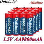 4-20 шт., щелочные перезаряжаемые батарейки AA, 9800 мАч, 1,5 в