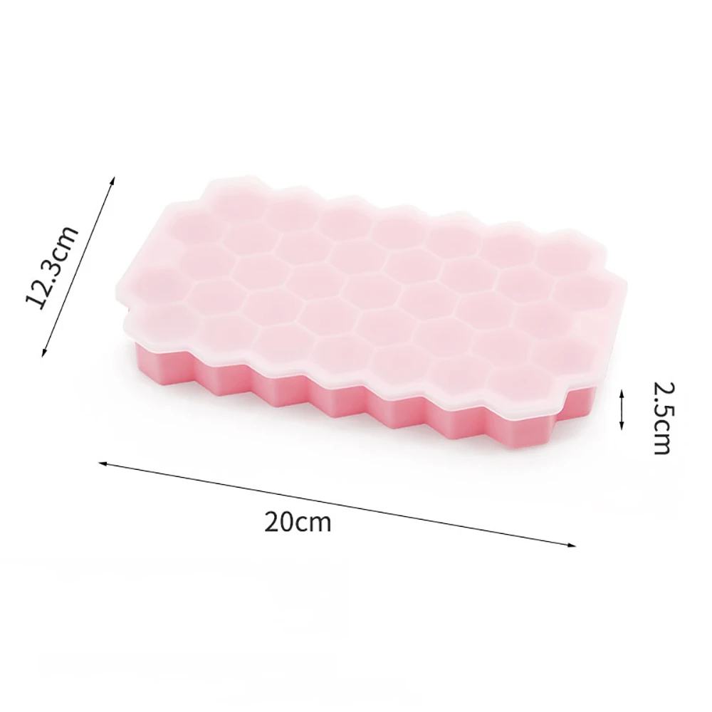 Honeycomb Ice Cream Tools Tray Mold With lid 37 Hexagonal Cube Making Suitable for Beverage Beer | Дом и сад
