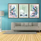 DIY алмазная живопись Животные Лебедь наборы для вышивки крестом камни в форме ромба круглый павлин цветок Алмазная вышивка Стразы мозаичный Декор для дома