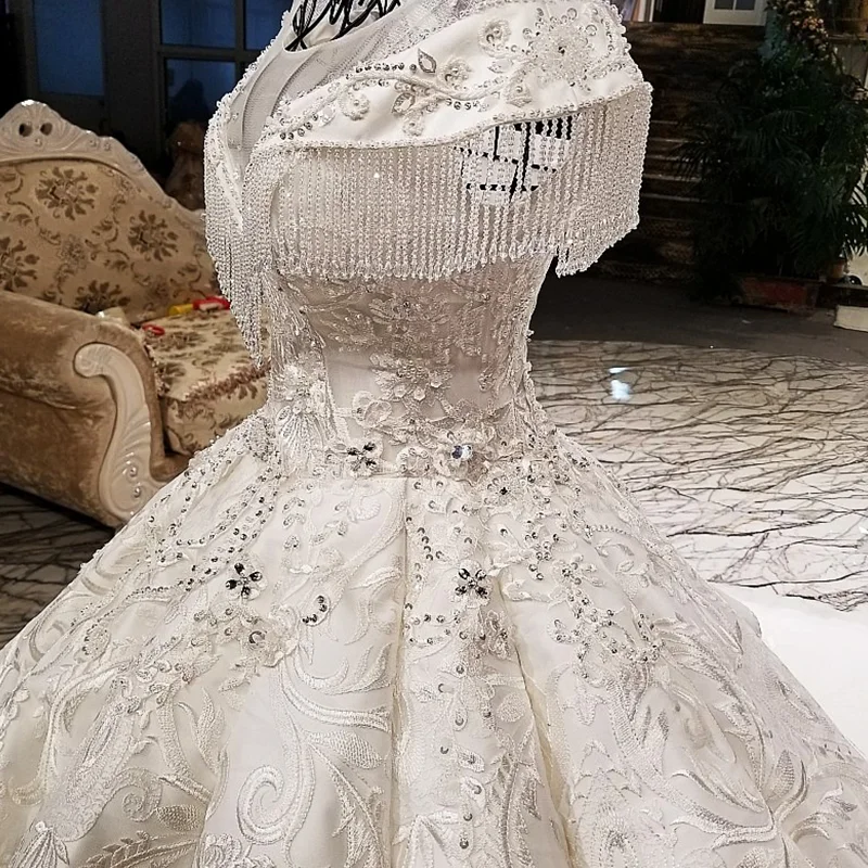 Ls41096 2018 Реальные фото показать белого цвета специальные атлас с короткими