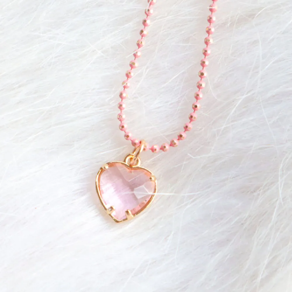 Япония Корея розовый кулон любовь Золотая Звезда Ожерелье Длинная цепочка для