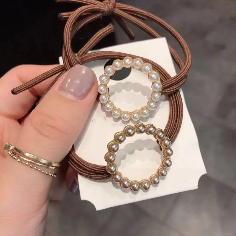 

New Gold Pearl Crystal Hair Band Women Hair Stick Love Heart Hairpin Wholesale Hair Styling Accessories 2020