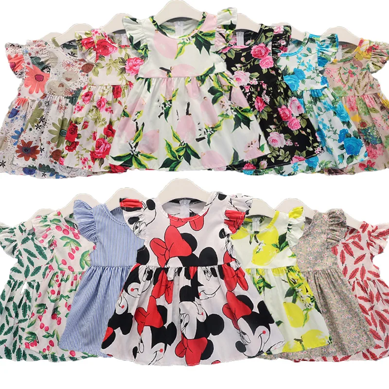 Детская одежда Новинка 2019 года летнее платье без рукавов с рисунком Минни Маус