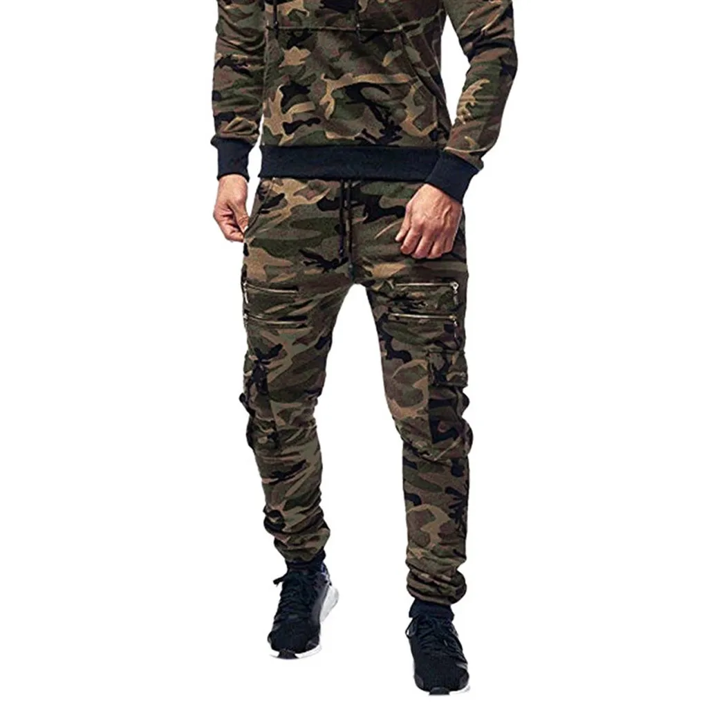 Модные камуфляжные мужские повседневные однотонные Свободные Лоскутные цветные