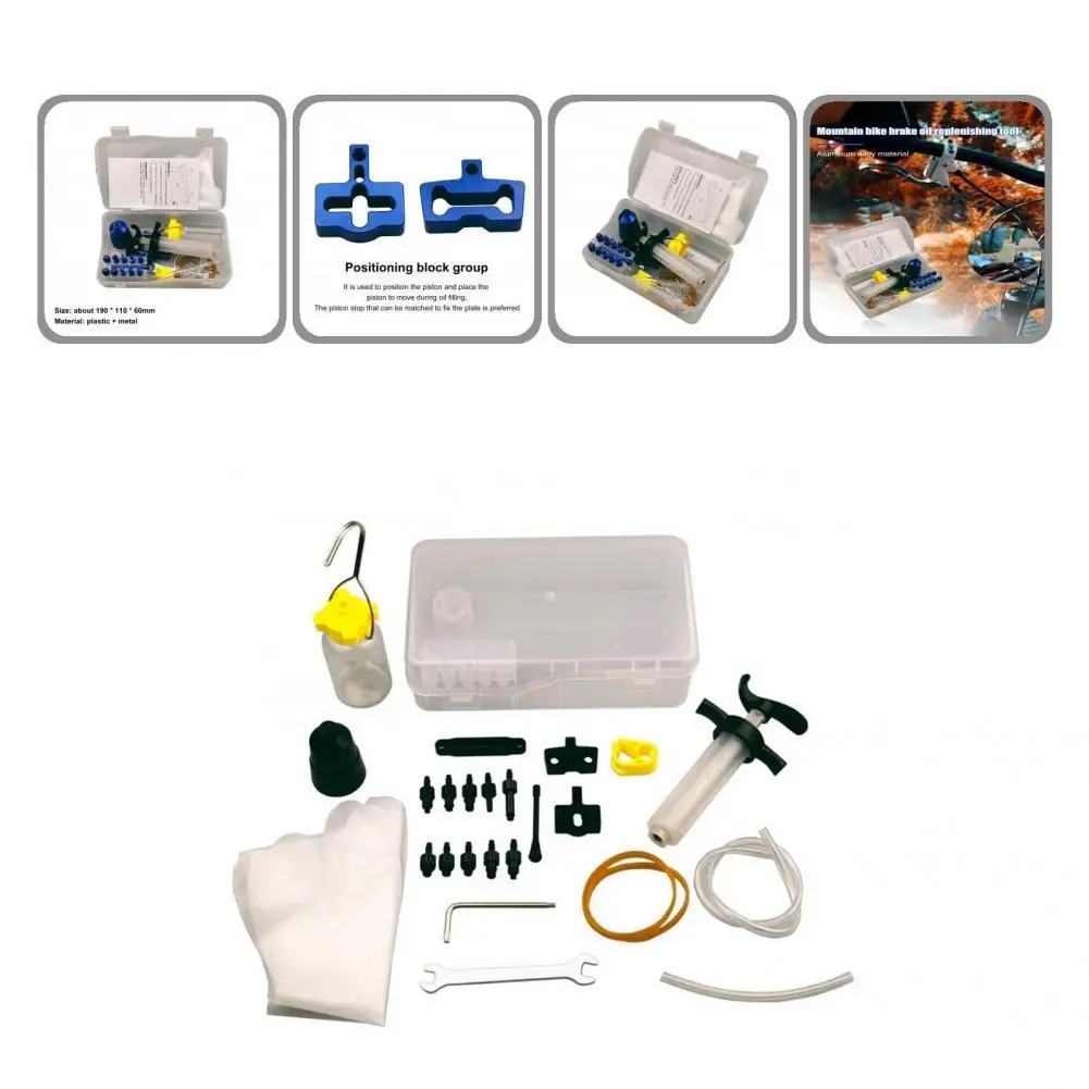 Clear Bottle High Efficiency Low Resistance Hose Buckle Design Brake Oil Filling Kit Oil Bleed Kit for Cycling