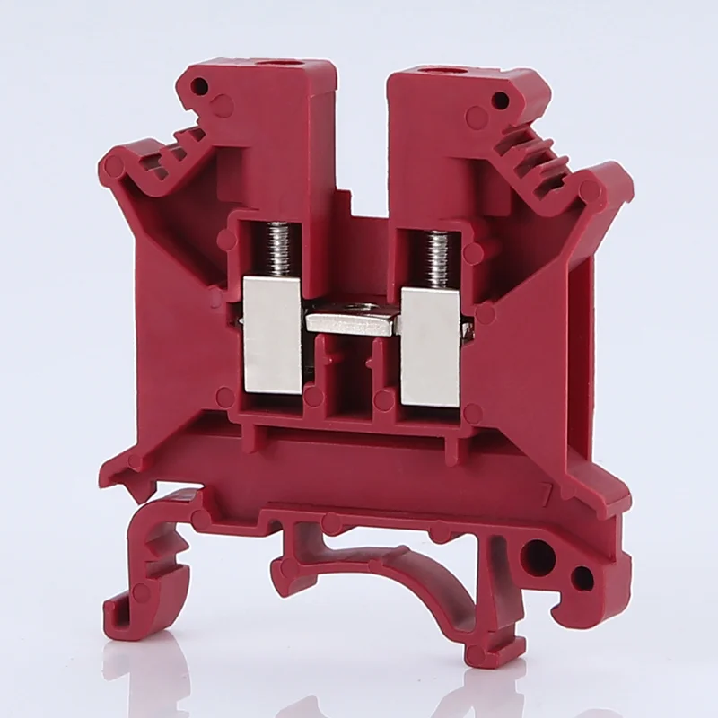 

100pcs Din Rail Cable Terminal Block UK-5N Universal Class Connector Screw Connection Wire Conductors UK5N WireTerminal Block