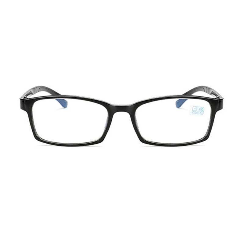 Мужские и женские очки для близорукости с черной прямоугольной оправой |