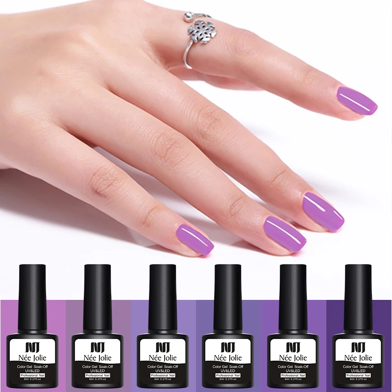 NEE JOLIE 8 мл; Гель-лак для ногтей лак для маникюра Полупостоянный гель uv Vernis светодиодный гель лак удаляющийся замачиванием Гель-лак для ногтей инструменты для дизайна ногтей