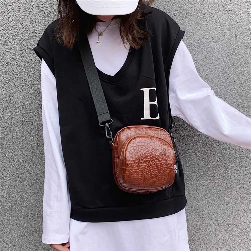 Модные кожаные сумки через плечо для женщин 2019 маленькая сумка мессенджер с