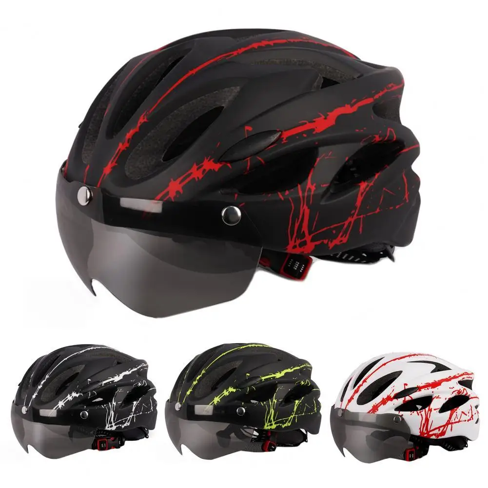 

Wholesale Outdoor Road Mountain Bike Helmet with Riding Cycling Helmet with Visor Lens Sports Mtb Bicycle Helmet 54-62cm hot
