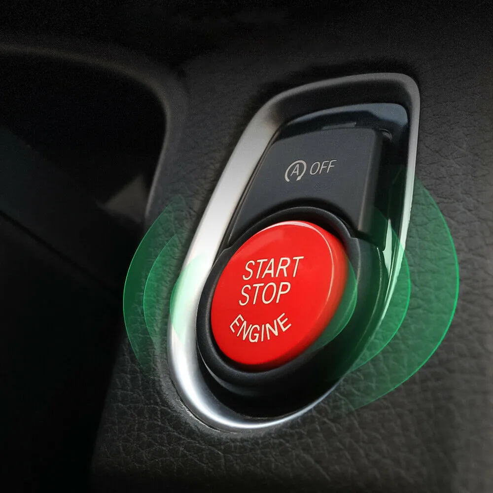 

Interior Button Switch Cover Parts Push Cover Red Start-Stop Accessory