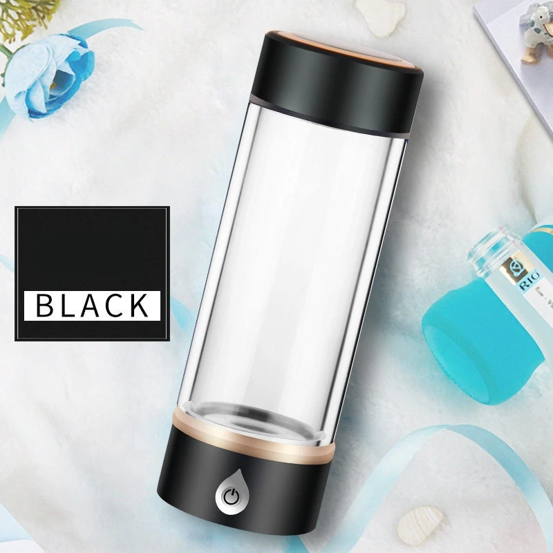 Black SPE/PEM водородный генератор воды бутылка с ионизатором воды очиститель воды фильтр для воды отдельный H2 и O2 Высокая чистая водородная бутылка - Цвет: Black