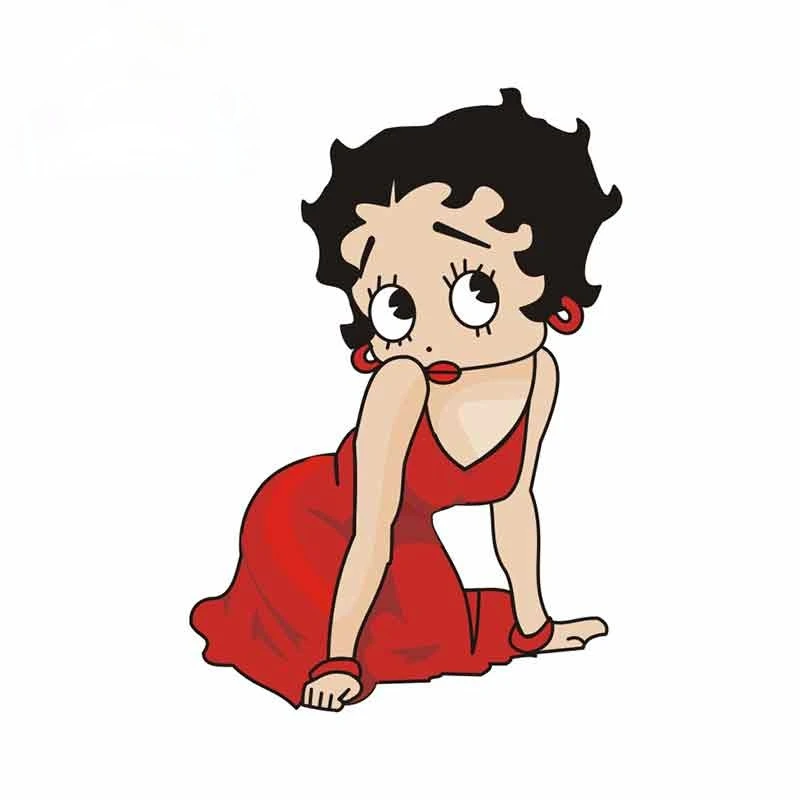 

Cartoon Graffiti Anime for Betty Boop Kneeling Creative Car Sticker Fashion Occlusion Scratch Accessories Vinyl Material Decal