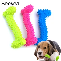 pet dog toy rubber bone chewing rubber pet toy small dog bite resistant teeth cleaning chewing training toy dog supplies seeyea