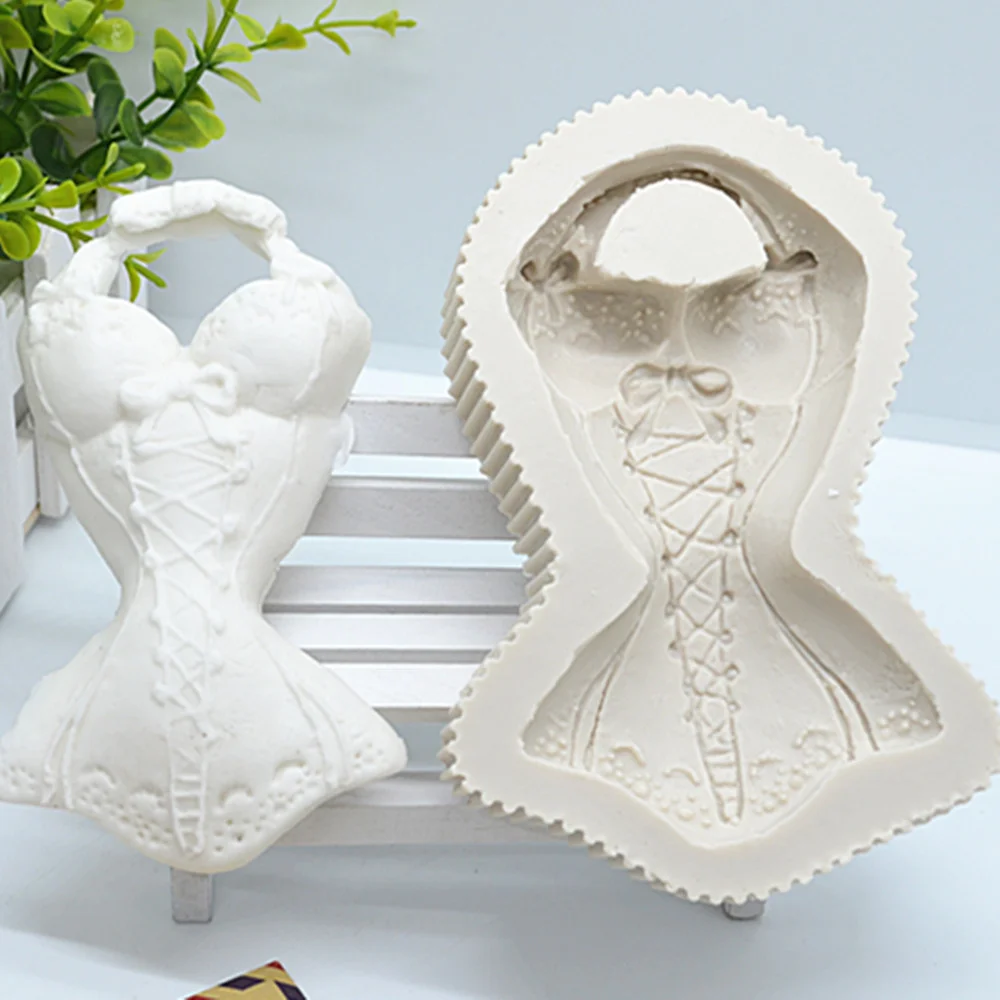 Luyou 1 шт корсет купальник силиконовые формы для помадки на торт день рождения