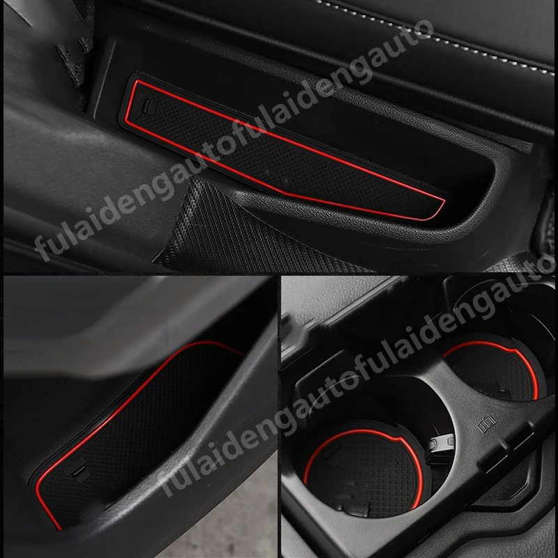 15 шт. для Audi Q3 2019 2020 Новый интерьер Non slip слот коврик двери стакана воды коврики