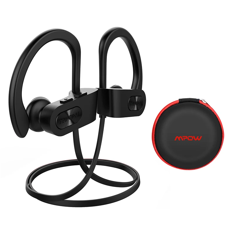 Black Mpow пламя Bluetooth наушники IPX7 водонепроницаемый беспроводной гарнитура Handsfee спортивные наушники с микрофоном и 7 ч Время воспроизведения для телефона - Цвет: Black