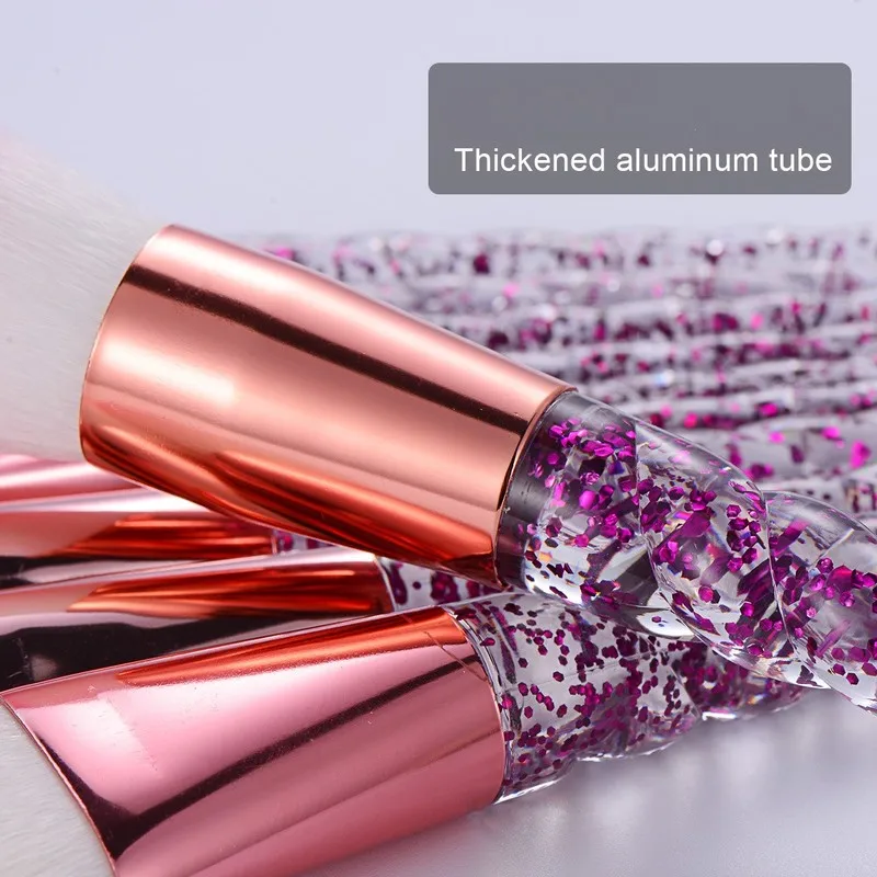 Набор кистей для макияжа со спиралью и кристаллами 10 шт. | Красота здоровье