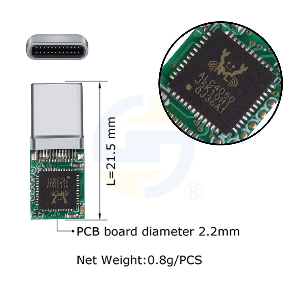 Цифровая аудиогарнитура разъем Type-c ALC4050 Android plug цифровой DAC декодер без потерь чип