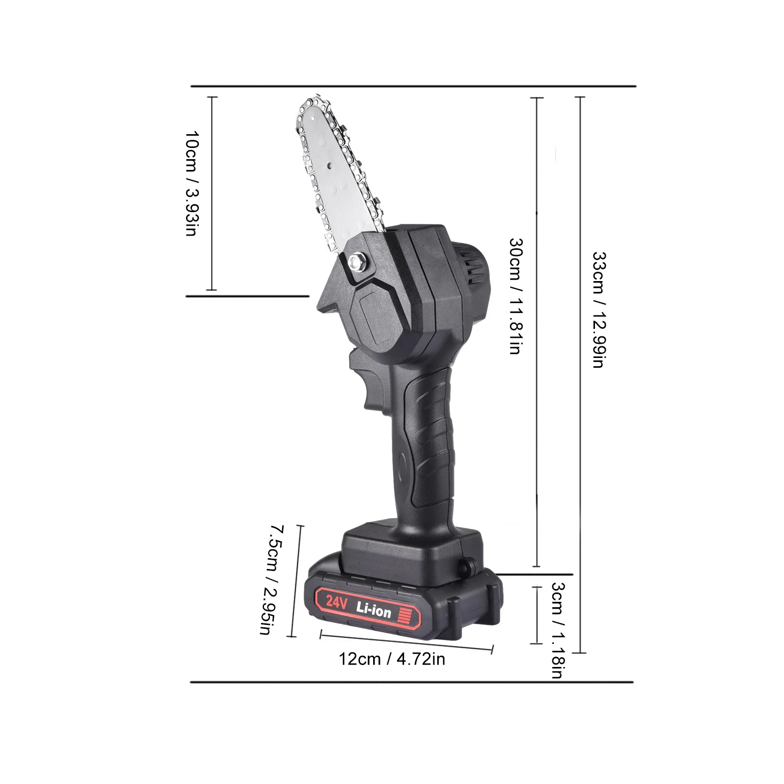 

4 Inch Mini Electric Chainsaw Cordless Rechargeable Electric Saw Garden Small Handheld Pruning Saw Woodworking Tool Dropshipping
