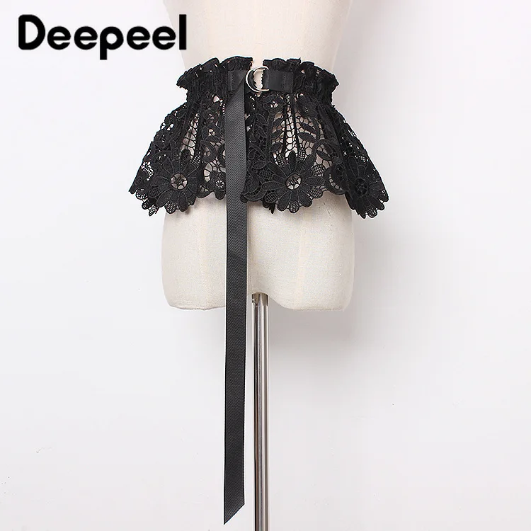 Deepeel 1 шт. 20 см * 60 женский полый винтажный пояс с цветочным кружевом эластичные