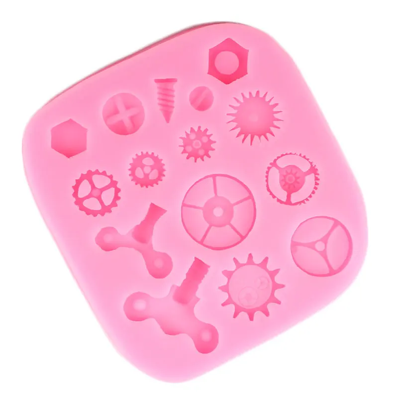 Механический винтовой Шестерни границы силиконовые формы в стиле стимпанк