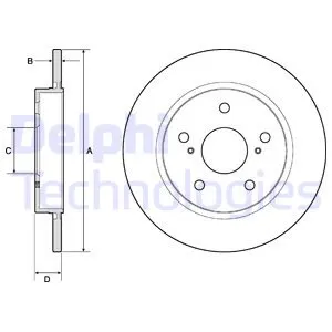 

DELPHI BG4183C DISC REAR 07-COROLLA AURIS 1.4 D-4D "COATED"